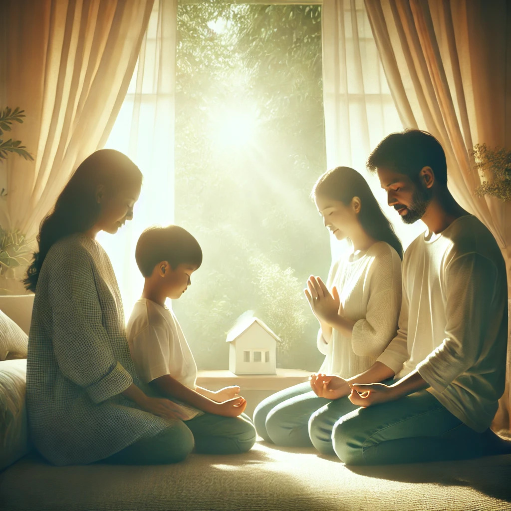 Famille en prière